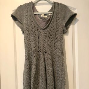 Anthropologie grey knit dress
